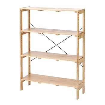 Amazon｜カインズ(CAINZ) 木製ラック 4段 幅88cm｜オープン